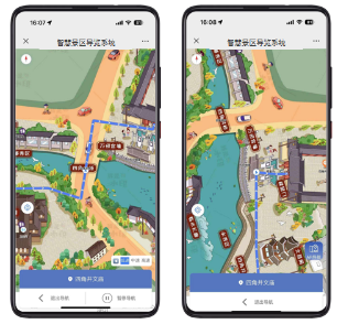 图5｜四角井文化街区导览界面：用主题路线串联分散景点